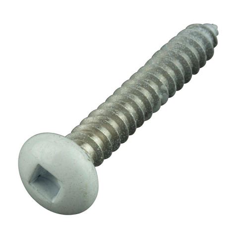 10 1 inch white painted square drive sheet metal screws|painted fasteners for sale.